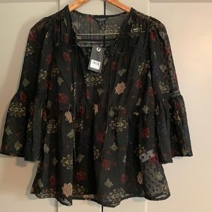 Lucky brand sheer blouse